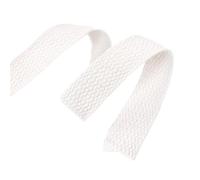 CQAHDSEVF Polyester Cotton Webbing, Cotton Webbing Strap 1.3mm Thick 20-50mm Multicolor for Sewing Bags Garment Craft(Beige,32mm)