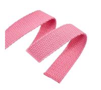 CQAHDSEVF Polyester Cotton Webbing, Cotton Webbing Strap 1.3mm Thick 20-50mm Multicolor for Sewing Bags Garment Craft(Pink,25mm)