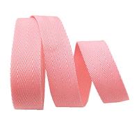 CQAHDSEVF Polyester Cotton Webbing, Polypropylene Webbing Tape 25mm Multicolor (5-20) Yards(Pink,25mm x 5Yards)