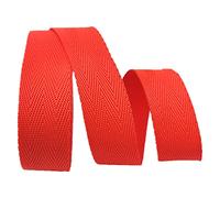 CQAHDSEVF Polyester Cotton Webbing, Polypropylene Webbing Tape 25mm Multicolor (5-20) Yards(Red,25mm x 10Yards)