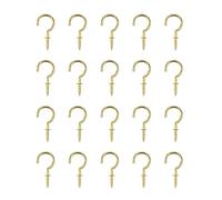 CQAHDSEVF Screw-in Wall Hooks, 100 pcs Iron Steel Ceiling Cup Screw Hooks Multicolor Multiple Sizes(Gold,1-2 inch)