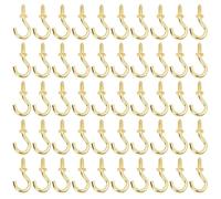 CQAHDSEVF Screw-in Wall Hooks, Metal Screw Hooks Multicolor 50/100 pcs(Gold,50PCS)