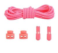 CQAHDSEVF Shoe String, Elastic No Tie Shoelaces With Plastic Lock Polka Dot Pattern Multicolor 100 cm Pack Of 2(Light Red)