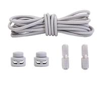 CQAHDSEVF Shoe String, Elastic No Tie Shoelaces With Plastic Lock Polka Dot Pattern Multicolor 100 cm Pack Of 2(Light Grey)