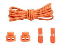 CQAHDSEVF Shoe String, Elastic No Tie Shoelaces With Plastic Lock Polka Dot Pattern Multicolor 100 cm Pack Of 2(Orange)