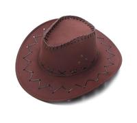 CQAHDSEVF Western Cowboy Hat, Western Cowboy Hat Unisex Wide Brim Multicolor 2 Pack(Coffee)