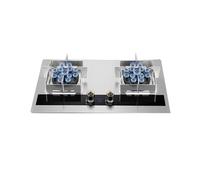 CQCCQ 2 Burners Stainless Steel Gas Hob,Indoor Portable Table Top Gas Stove,Cooker NG/LPG Cooker,with Flame Failure Protection(NG)
