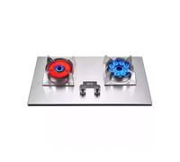 CQCCQ Built-in Dual-purpose Stainless Steel Gas Hob,Indoor Portable NG/LPG Cooker,with Flame Failure Protection,Home Camping(LPG)