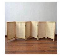 CQCCQ Short Folding Screen Room Divider,Bamboo Removable Area Baffle,Independent Divider,Suitable for Bedroom Office Dormitory(80x40cm-6pcs)