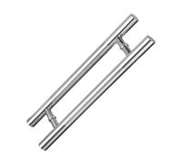 CQCCQ Stainless Steel Double Sided Shower Door Handle, Polished Finish Shower Room Sliding Door Parts Replacement, for Shower Room Sliding Glass Door Parts(Pitch-300mm)