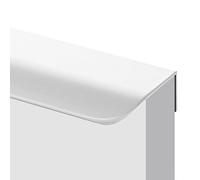 CQCQC 2 Pack Concealed Cupboard Handles Kitchen Cabinet Door Furniture Aluminium Hidden Drawer Pulls Finger Edge Pull Handle White Invisible Knobs for Wardrobe(Hole Distance:96mm)