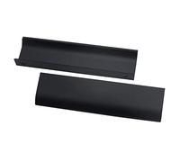 CQCQC 2 Pack Concealed Kitchen Cupboard Handles Finger Edge Pull Cabinet Aluminum Hidden Drawer Pulls Invisible Wardrobe Door Knobs for Home(Hole Distance:96mm)