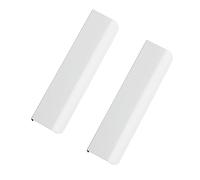 CQCQC 2 Pack Finger Pull Hidden Drawer Handles White Furniture Cabinet Invisible Concealed Modern Cupboard Door with Screws for Drawers,Bedside Tables(Hole Distance:128mm)