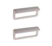 CQCQC 2 Pcs Hidden Furniture Handles Zinc Alloy Cabinet Knobs Pulls Concealed Cupboard with Screws Dresser for Cabinets Drawers Door(Light Grey,Pitch:64mm)