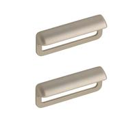 CQCQC 2 Pcs Hidden Furniture Handles Zinc Alloy Cabinet Knobs Pulls Concealed Cupboard with Screws Dresser for Cabinets Drawers Door(Nano Gold,Pitch:64mm)
