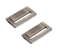 CQCQC 2 Pcs Invisible Handles Drawer Handle Hidden Pull Zinc Alloy Wardrobe Concealed Kitchen Cabinet Knobs for Cabinets,Closets,Cupboard,with Screws(Matte Green,Pitch:64mm)