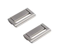 CQCQC 2 Pcs Invisible Handles Drawer Handle Hidden Pull Zinc Alloy Wardrobe Concealed Kitchen Cabinet Knobs for Cabinets,Closets,Cupboard,with Screws(Matte Brushed,Pitch:64mm)