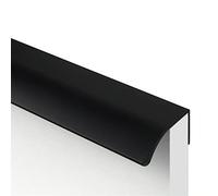 CQCQC 2 Pieces Invisible Pull Handles Aluminum Concealed Kitchen Cupboard Knobs Drawer Curved Door Handle Modern Hidden Cabinet for Furniture,Black(Length:600mm)