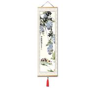 CQCQC Chinese silk scroll painting，Japanese Wall Scroll Feng Shui Chinese Wall Scrolls Chinese Painting Japanese Scroll Wall Art Decor Home