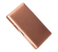 CQCQC Cigarette Case Box Cigarette Case Metal, Cigarette Box, 20 Slim Cigarettes/18 Middle Cigarettes, Double Sided Spring Clip Open,One Size(Rosegold)