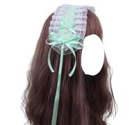 CQCQC Fashion hairpin Lolita Accessories Hair Band French Maid Headband Elegant Lace Bow Hairband for Girls Women Party(Mint Green)