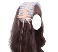 CQCQC Fashion hairpin Lolita Accessories Hair Band French Maid Headband Elegant Lace Bow Hairband for Girls Women Party(Sweet Pink)