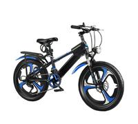 CQDWD Kids Mountain Bike, 6 Speeds Drivetrain, 18/20/22/24 Inch Bicycle for Boys Girls Ages 6-14 Years blue 24''-Height 155-175cm