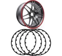 CQDWD Wheel Protector Trims, Anti-Scratch Alloy Wheel Protectors 16/17/18/19/20in Wheels Rim Protectors 4PCS Automotive Rims Guard Protection Trim For All Car Models(Schwarz,16in)