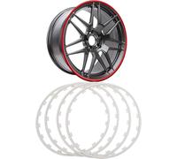 CQDWD Wheel Protector Trims, Anti-Scratch Alloy Wheel Protectors 16/17/18/19/20in Wheels Rim Protectors 4PCS Automotive Rims Guard Protection Trim For All Car Models(White,20in)