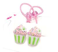 CQEAZ 2pcs Girls Hair Clip Set Glittering Butterfly and Cupcake Designs Hairpin Cartoon Hair Accessories for Kids Birthday cosplay hairpin