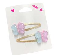 CQEAZ 2pcs Girls Hair Clip Set Glittering Butterfly and Cupcake Designs Hairpin Cartoon Hair Accessories for Kids Birthday cosplay hairpin