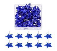 CQEAZ 50Pcs Push Pins Cork Notice Board Thumb Tacks Drawing Pins Flower Star Gear Flat Head Pushpin for Office Bulletin Board Push Pin