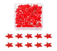 CQEAZ 50Pcs Push Pins Cork Notice Board Thumb Tacks Drawing Pins Flower Star Gear Flat Head Pushpin for Office Bulletin Board Push Pin