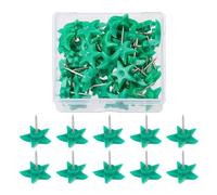 CQEAZ 50Pcs Push Pins Cork Notice Board Thumb Tacks Drawing Pins Flower Star Gear Flat Head Pushpin for Office Bulletin Board Push Pin