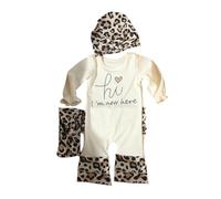 CQEAZ Newborns Photography Outfit Set Soft & Comfortable Romper with Hat & Headwear for 0-1 Month Baby Special Moment Baby Romper
