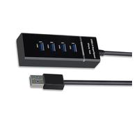 CQEAZ USB3.0 Hubs 4Port Highly Speed Data Transfer & Charging Adapter for Multiple Devices with Plugs and Play Compatibility USB Hub