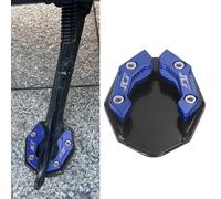 CQFCY Motorcycle Kickstand Pad for Ducati Scrambler 800 1100 ICON 800 Desert Sled 2017-2024 2025 2026, Aluminium Alloy Motorbike Side Stand Extension Plate, Anti-Slip Kickstand Extender,Blue