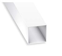 CQFD Square PVC Tube 15 x 15 x 1 mm 1 m White