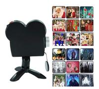 Cqhbzf Holographic Projection - Halloween & Christmas LED Projector Lights, Built-in 12 Movies