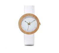 Cqing Women's Wooden Watch, Bamboo And Wood Watch, Quartz Movement, Leather Strap, Multi-Functional Business High-End Fashion Sports Gifts, Simple Dial
