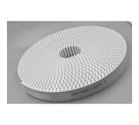 Cqinlu-Belt Arc Tooth PU White HTD 8M Open Timing Belt Width 20/25/30/40/50mm Polyurethane Steel 8M-30mm HTD8M Synchronous Belt Pulley, 3D printers(5Meters,50mm)