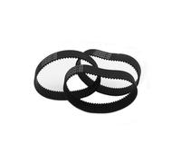 Cqinlu-Belt S2M Black Synchronous Belt Width 4/5/6/8/10/12/15mm Models S2M130~S2M226 Tooth Pitch 2mm Rubber Closed-loop Transmission Belt, 3pcs, 3D printers(S2M158,6mm)