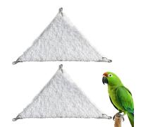 CQJ 2pcs Bird Nest Bed Hammock Toy Hamster Warm Comfortable Hanging House for Pigeon Macaw Cockatiel Conure Budgie Cockatoo Rat Bearded Dragon (White)