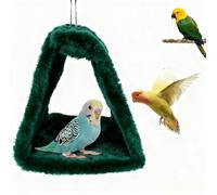 CQJ Bird Nest Snuggle Hut Soft Plush Hammock Hanging Cage Tent For Birds Parrot Winter Warm Bed Pet Toy for Hamster Parrot Macaw Budgies Eclectus Parakeet Cockatiels Cockatoo Lovebird (green)