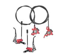 CQJJXKYC Bicycles Rear Brake Drum Internal Cable Routing Flat Bar Road Bike With Hydraulic Disc Brake Flat Mount CNC Two-Piston Brake Caliper(Fit For PHANTOM Red)
