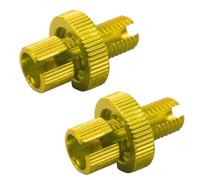 CQJJXKYC Brake Caliper Guide Sleeve Set 2PCS Aluminum Universal Motorcycle Brake Clutch Throttle Cable Adjuster M10 Screw(Gold)