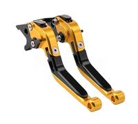 CQJJXKYC Motorbike Brake Levers Brake Handle Lever Fit for SYM Jet 14 125/200 Brake Lever Set, Adjustable Handle Levers Motor Bike Parts Accessories(Gold-Black-Gold)