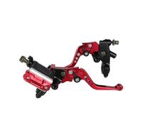 CQJJXKYC Motorcycle Rear Brake Pump Universal Aluminum Roller Adjustment Motorcycle Master Cylinder Lever Hydraulic Brake Pump Clutch Handle Handlebar(1Pair Red B-C)
