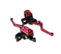 CQJJXKYC Motorcycle Rear Brake Pump UniversalAluminum Roller Adjustment Motorcycle Master Cylinder Lever Hydraulic Brake Pump Clutch Handle Handlebar(1Pair Red B-B)