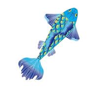 CQJRGF Koi Kite Large Kites for Adults Easy Carrying Easy Assembly Easy Flyer Kites Beach Kites for Travel Backyard Beach Beginners(Blue)